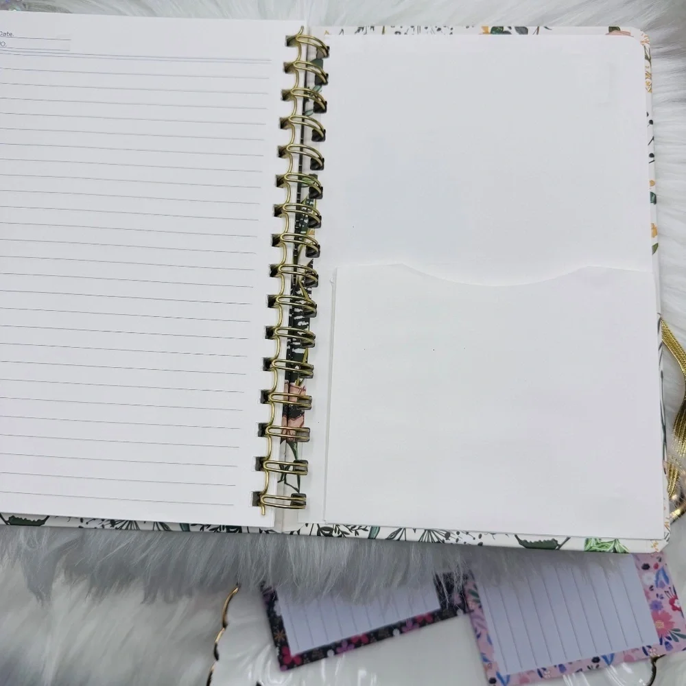 Floral Spiral Notebook and Notepad Set